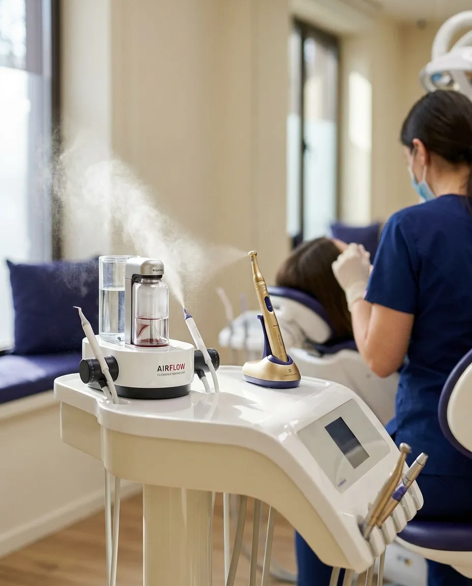 Echipament AIRFLOW și laser dentar pentru igienizare blândă