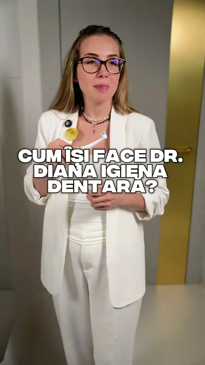 Dr. Diana Gorgos explicând rutina de igienă dentară